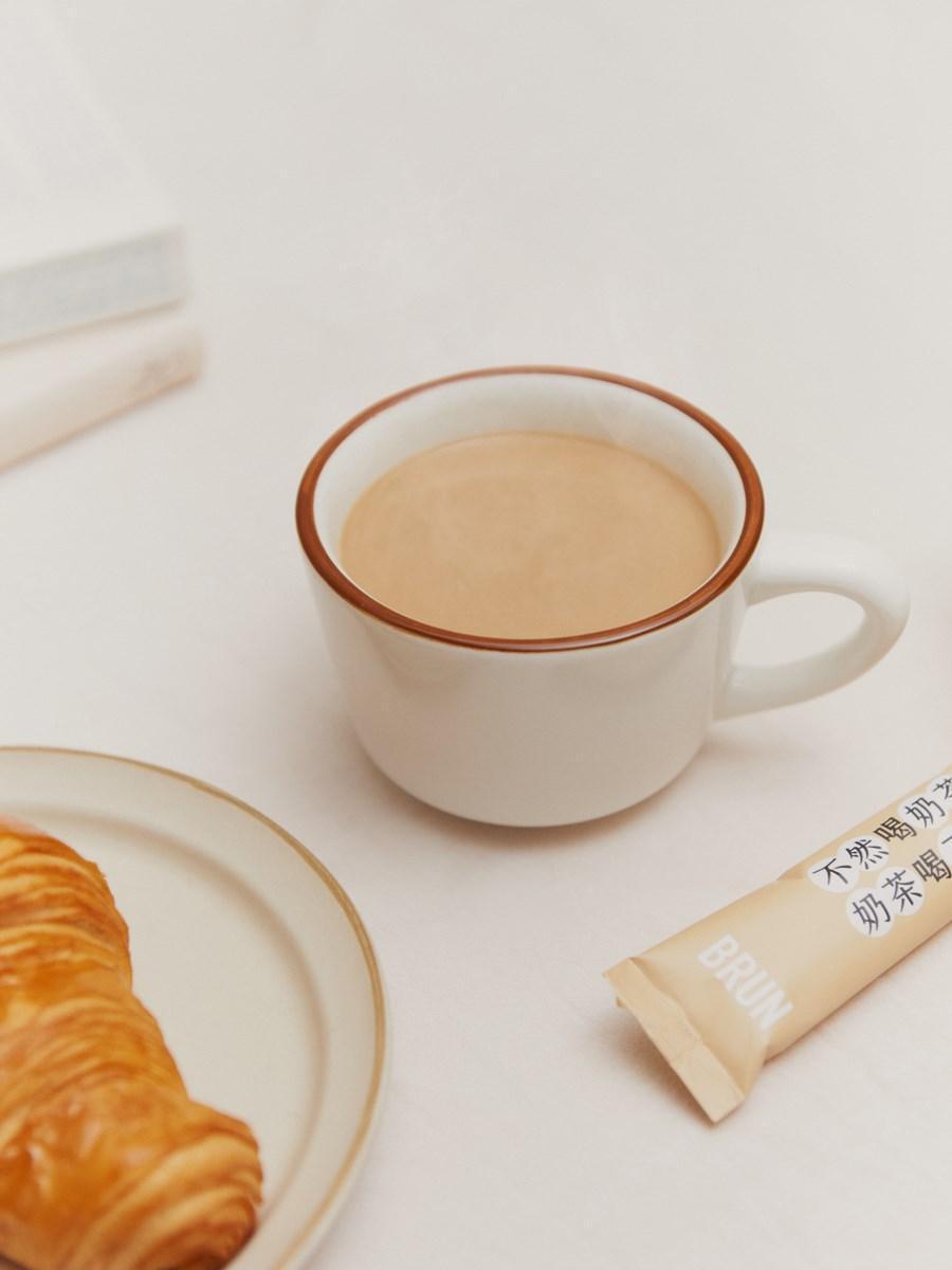 「不然奶茶」茶香馥郁搭配淡雅的奶香。(BRUN不然提供)