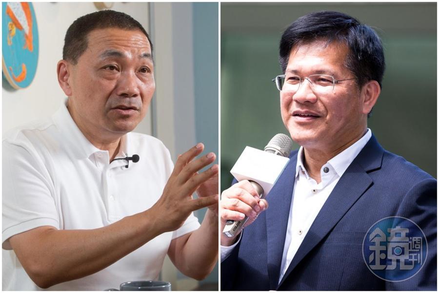 九合一選舉在即，新北市即將展開候選人政見發表會，林佳龍（右）呼籲侯友宜（左）不要每個問題都用好好做事回答。（本刊資料照）