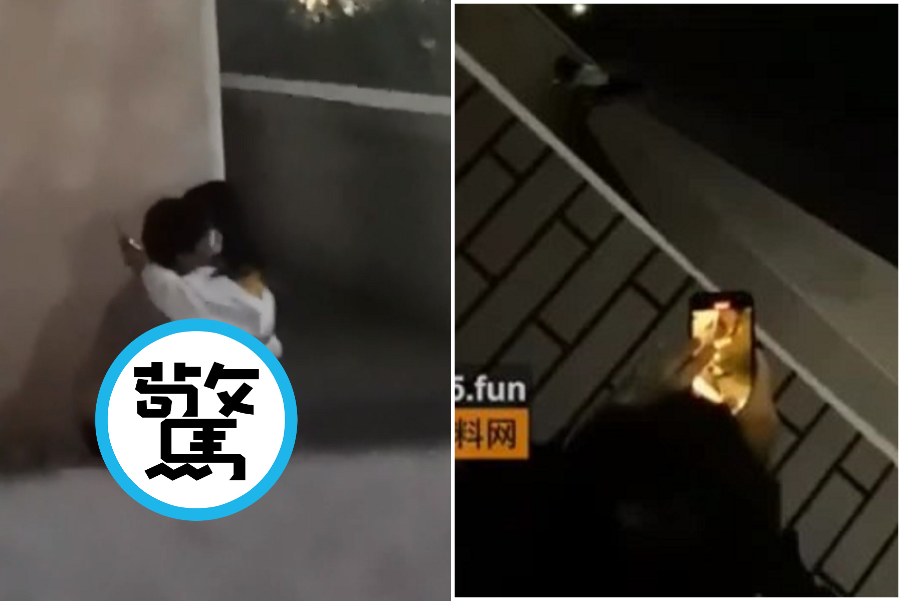 女大生の濃厚接觸，月夜下活春宮！鄉民圍觀無恥辱喊「我曹操」。（翻自《51吃瓜網》）