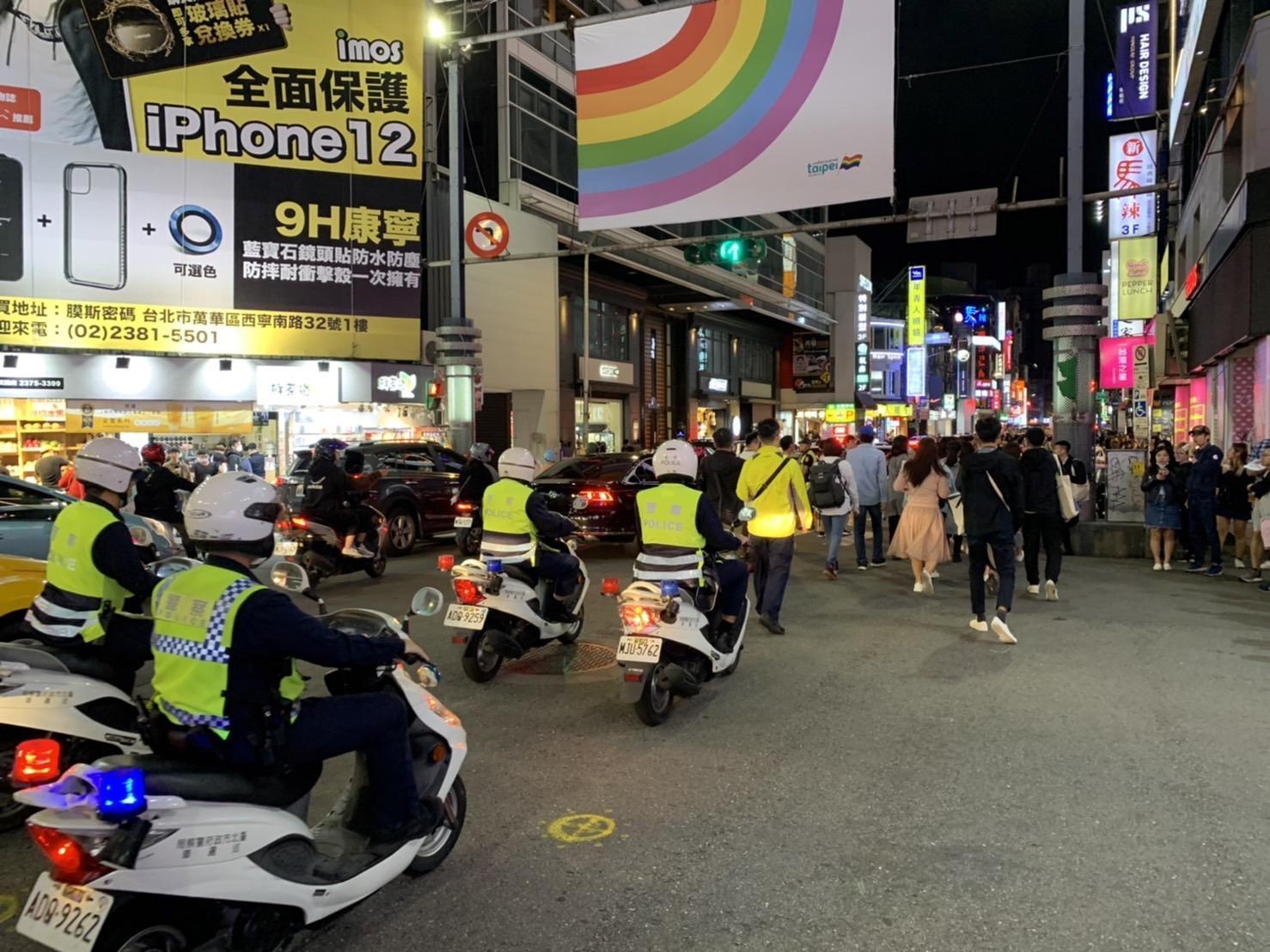 萬華分局警方因應遊行，將進行交通管制4小時。（翻攝畫面）