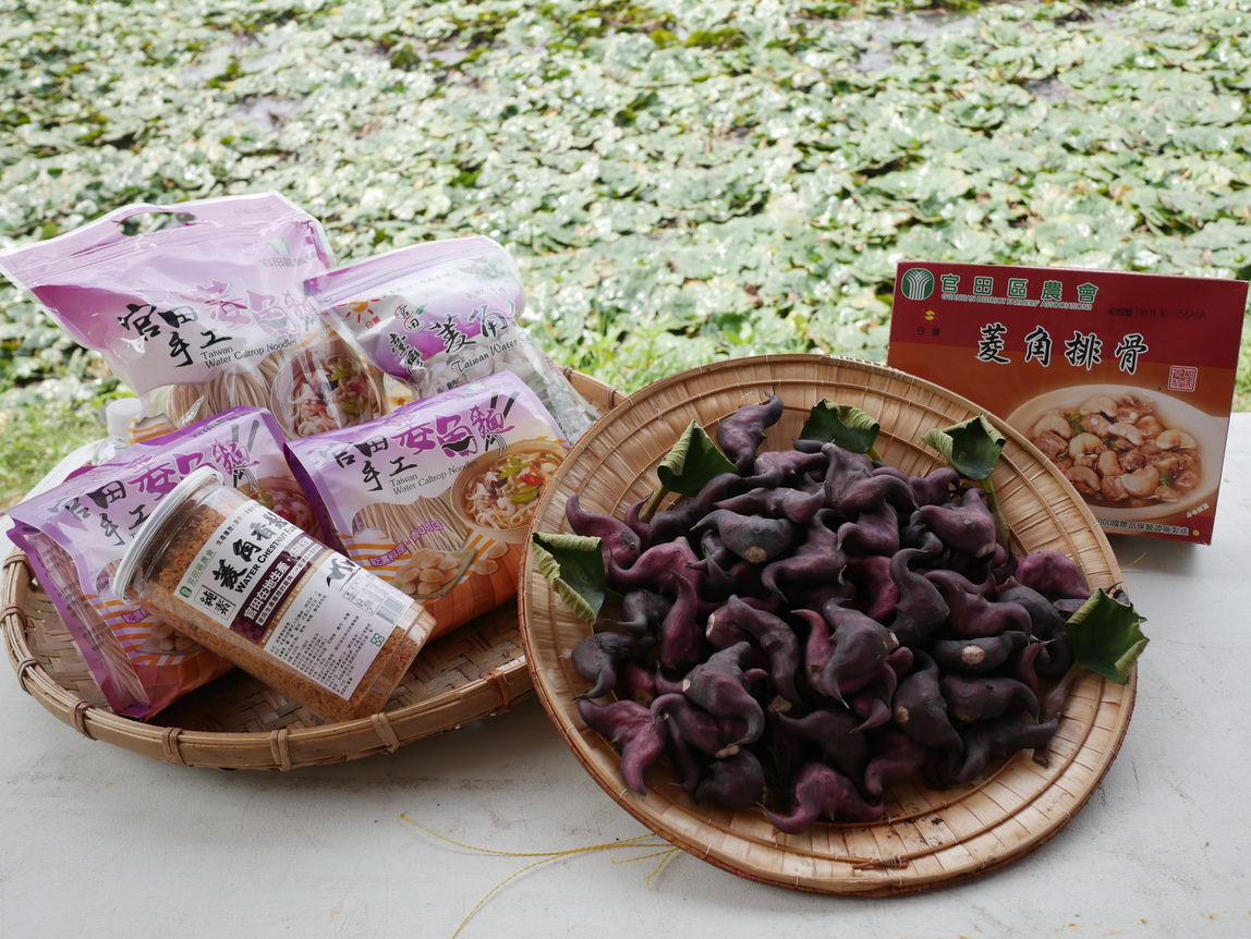 各種菱角產品都可以在官田區農會買到。