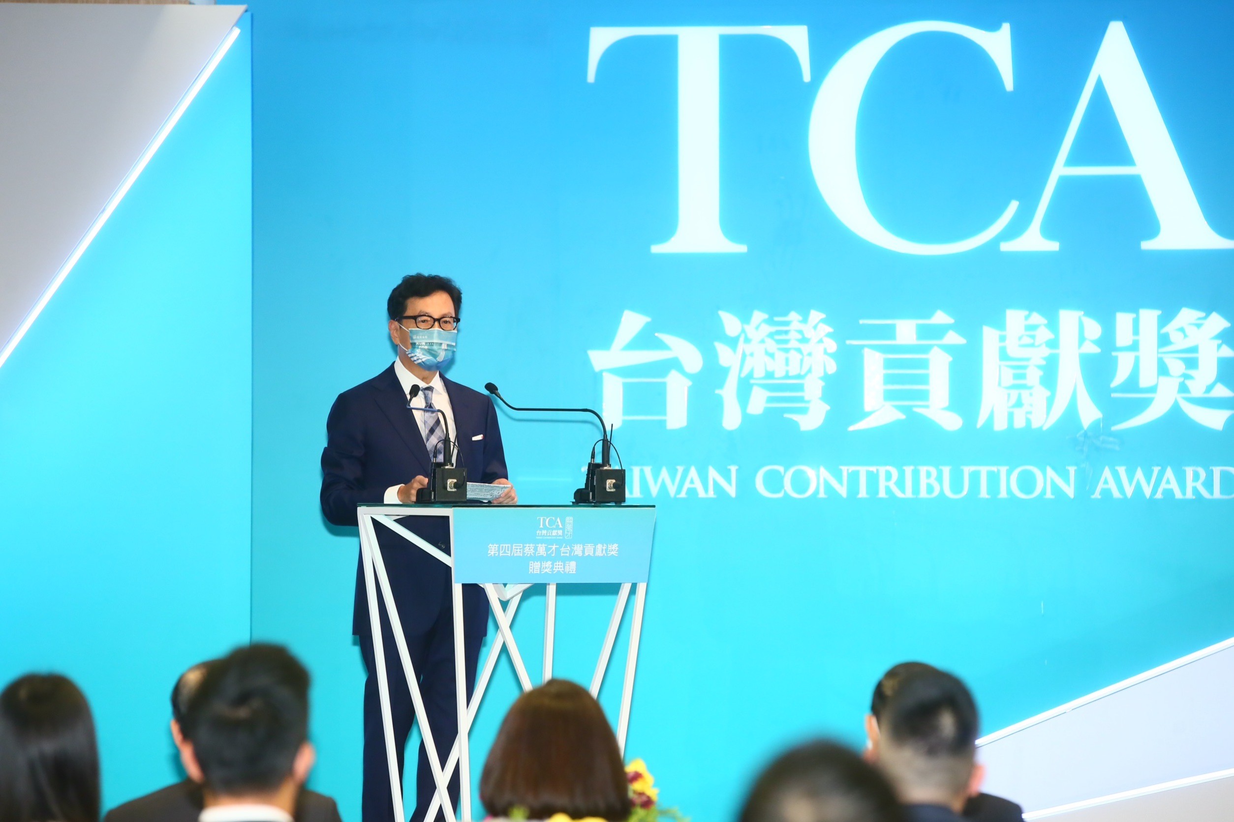 富邦集團蔡明忠（圖）、蔡明興兄弟出席頒獎典禮，蔡明忠坦言忘記風險管理。