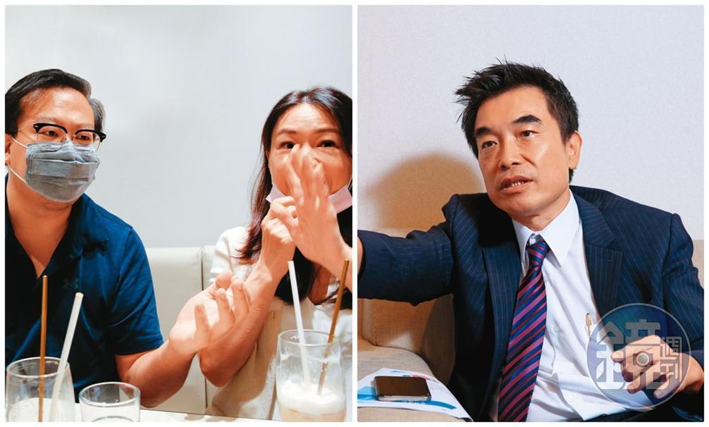 許鑒隆(右圖)入股隆銘綠能後,發現公司弊案重重。許偉良夫妻(左圖)則親上火線對本刊說明,強調團隊經得起檢驗。