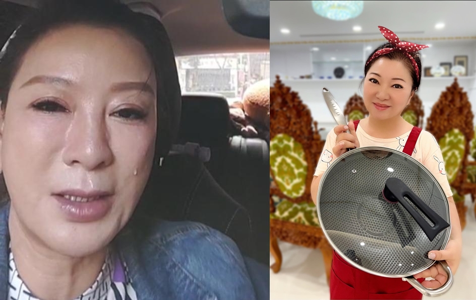 被傳怒槓白冰冰（右），楊繡惠（左）直播爆哭說話了。（翻攝白冰冰、楊繡惠臉書）