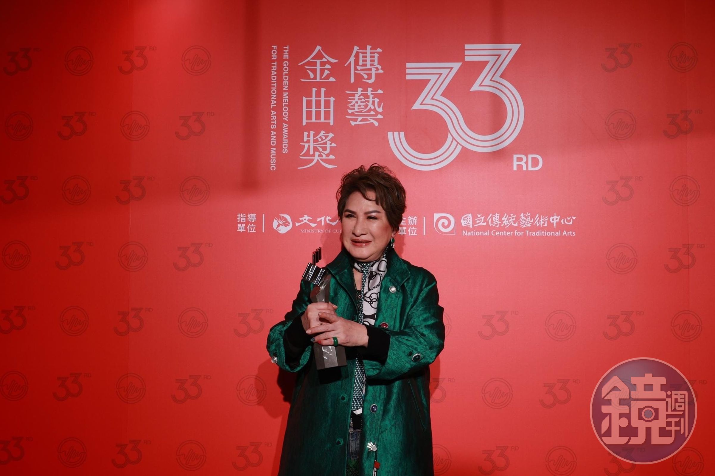 楊麗花今獲頒第33屆傳藝金曲獎「戲曲表演類特別獎」。（文化部提供）