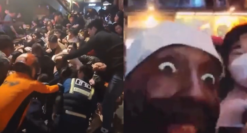 梨泰院29日晚間發生踩踏意外，截至目前已知共151人死亡、82傷、逾355人通報失蹤。（翻攝推特）