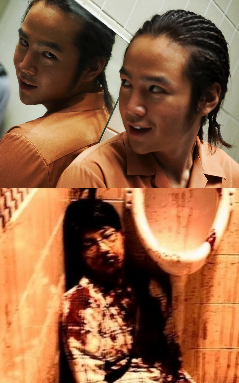 張根碩(上圖)在《梨泰院殺人事件》飾演殺人混混,而宋仲基(下圖)則是無辜慘死的大學生。(翻攝自百度百科)
