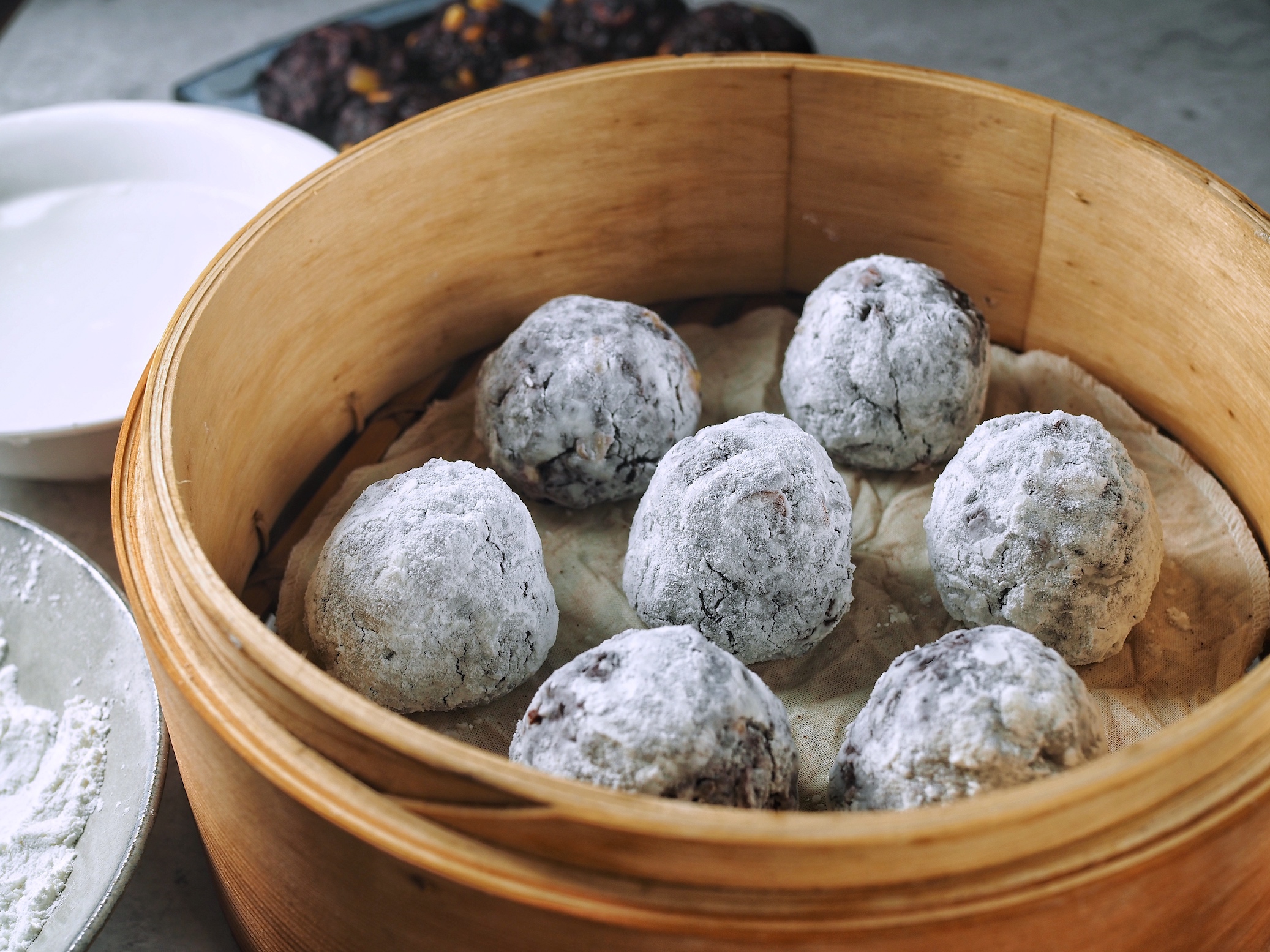 今天學做中式鄉村小甜點「黏豆包」，可以補充很多膳食纖維。