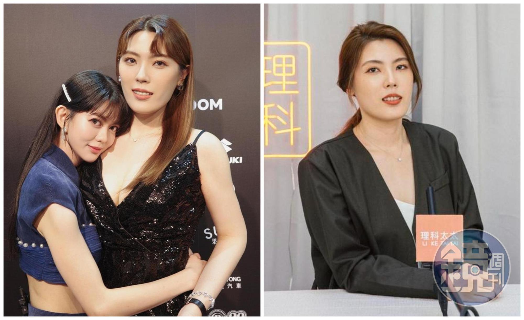 理科太太與白癡公主(左圖左)感情很好。(翻攝白癡公主IG、本刊資料照)