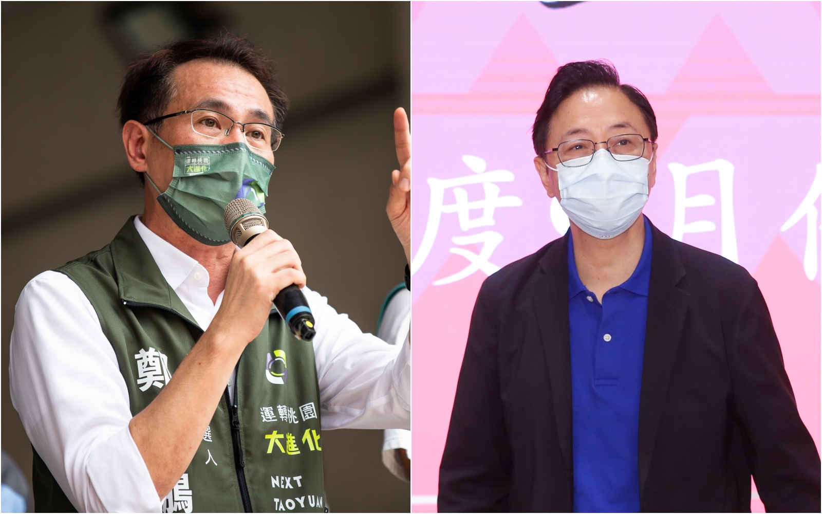 傳出台積電1奈米廠將落腳桃園龍潭，鄭運鵬（左）證實過去1年多來積極促成，張善政（右）則反譏消息曝光別有用心。（本刊資料照）