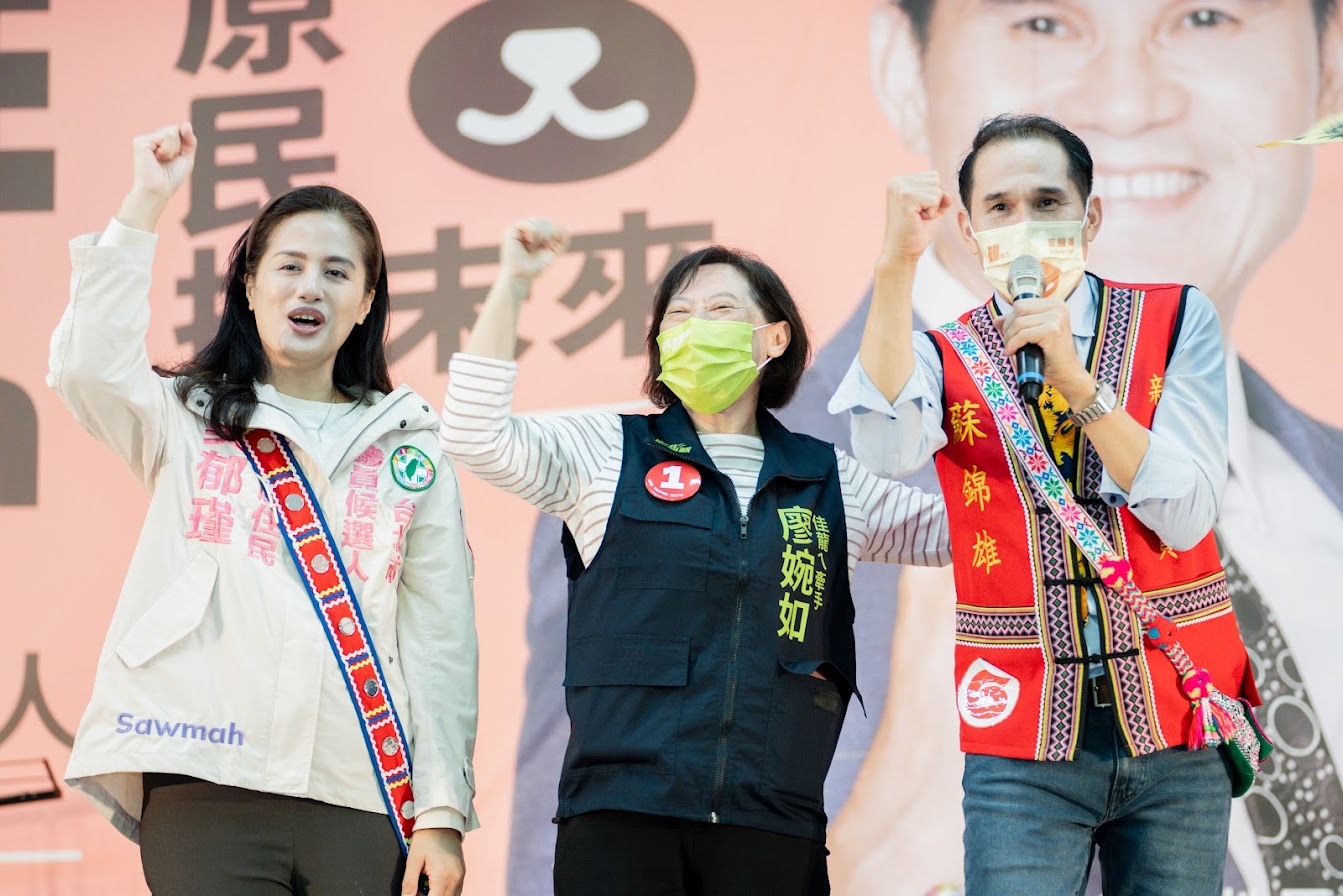 廖婉如替林佳龍出席活動。(林佳龍團隊提供)