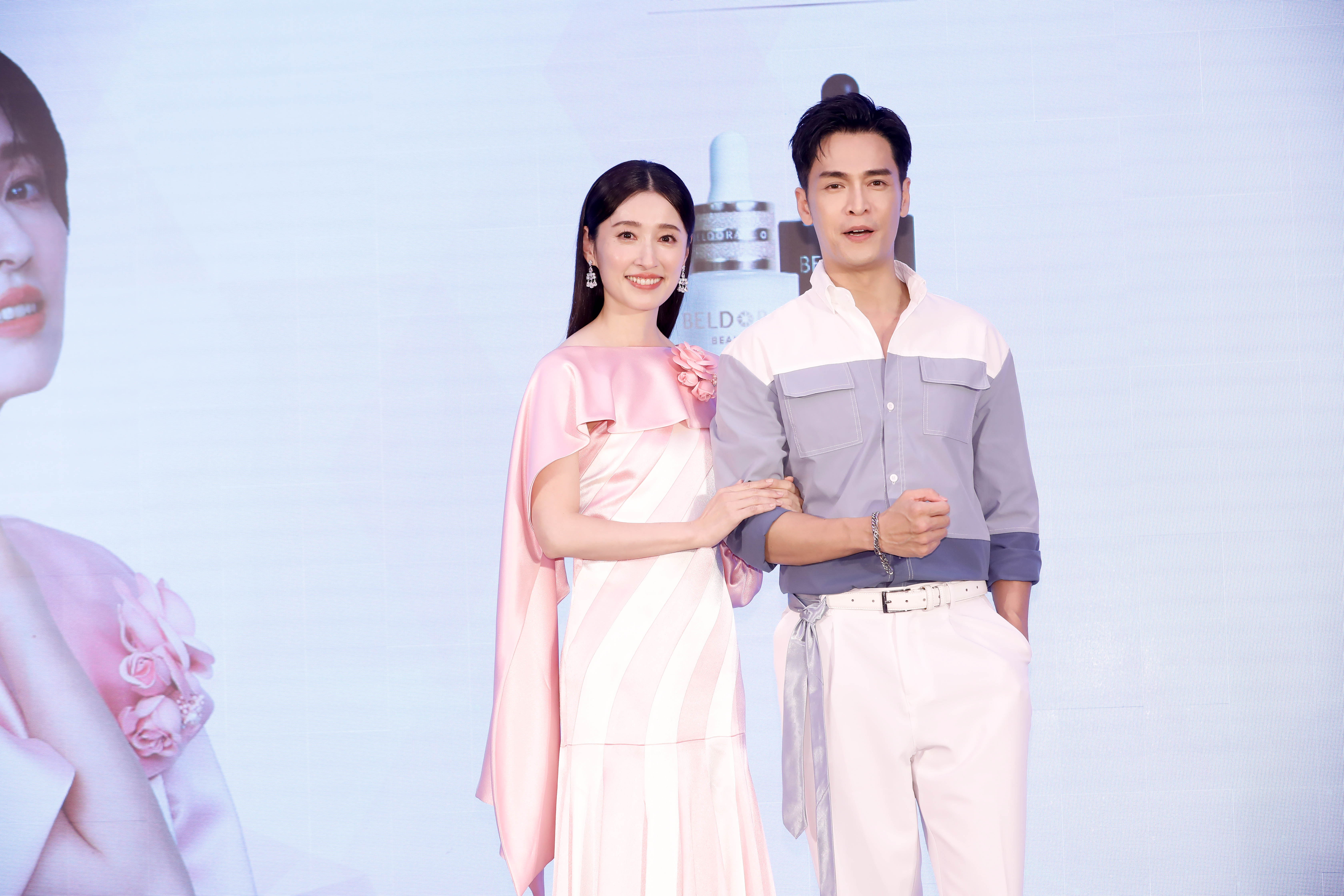 GINO今和田中千繪出席保養品新品發表。