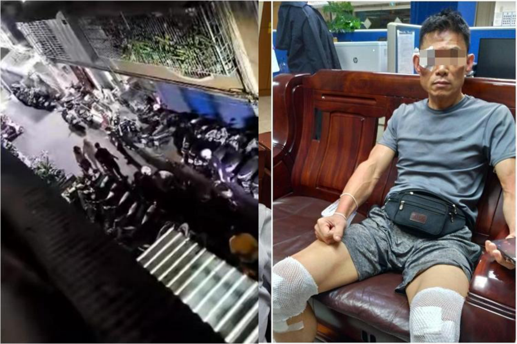 新北市三重分局員警將黃男誤認通緝犯，還毆打、噴灑辣椒水，事後還與黃男互告傷害。（翻攝畫面）