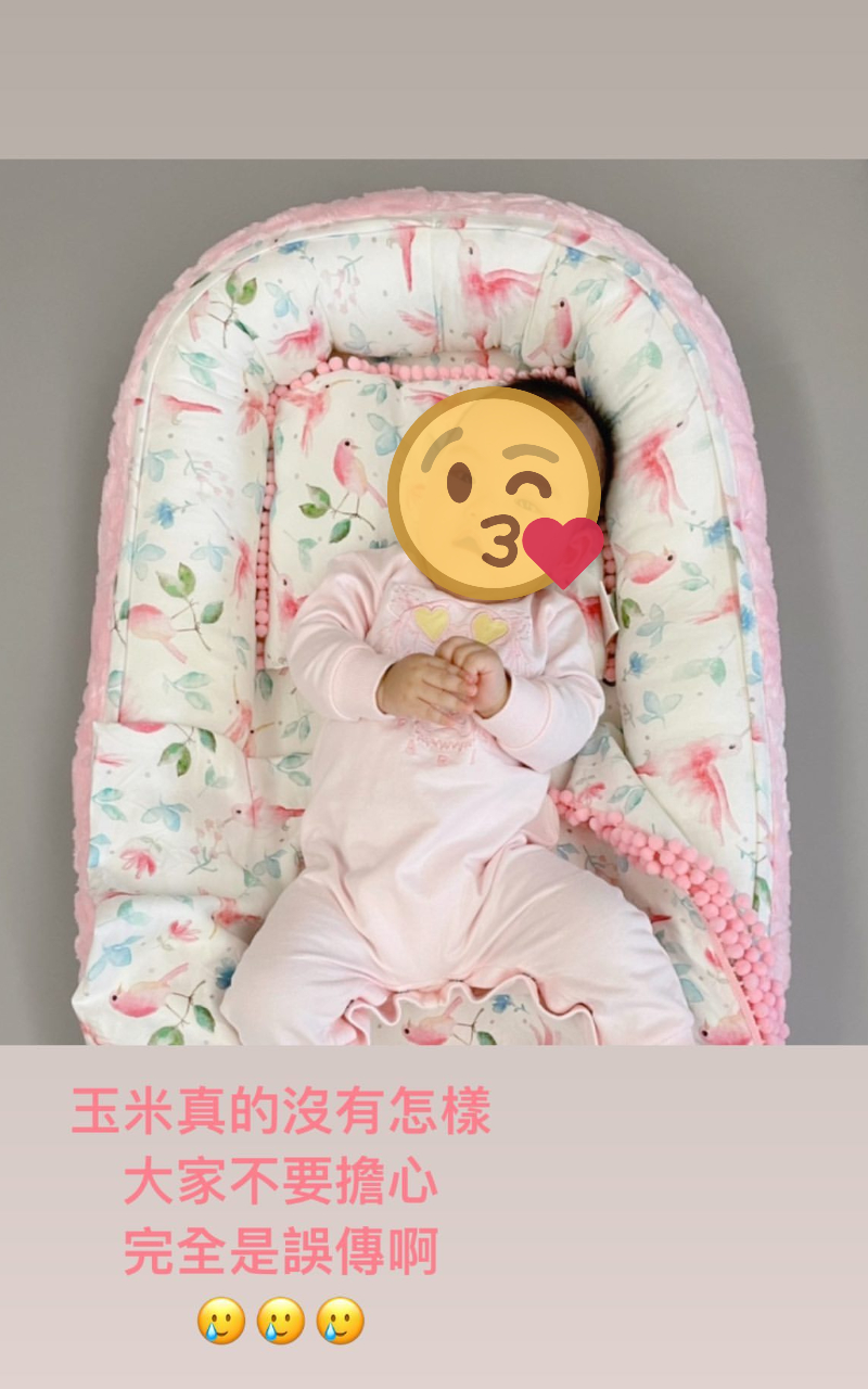 孟耿如澄清愛女玉米「真的沒有怎麼樣」，請大家不要擔心。（翻攝自孟耿如IG）