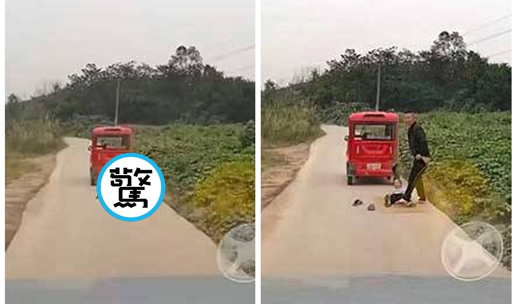 禽獸影片曝光！中國老翁在馬路上性侵少女，網友情緒炸裂。（翻自微博+《51吃瓜網》）