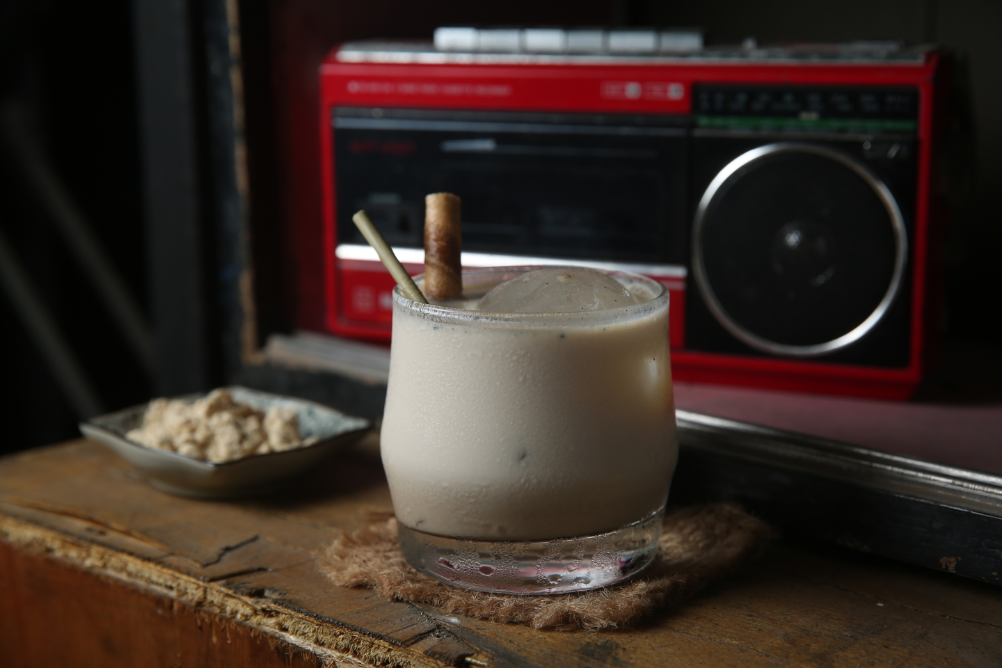 愛喝微甜酒的我，「微醺麵茶」很對我的口味。（200／杯）