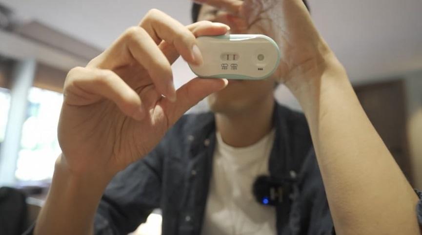 艾琳的老公「毛巾」對老婆懷二寶感到相當驚訝。(翻攝自Erin's Diary 艾琳的日常YT頻道)