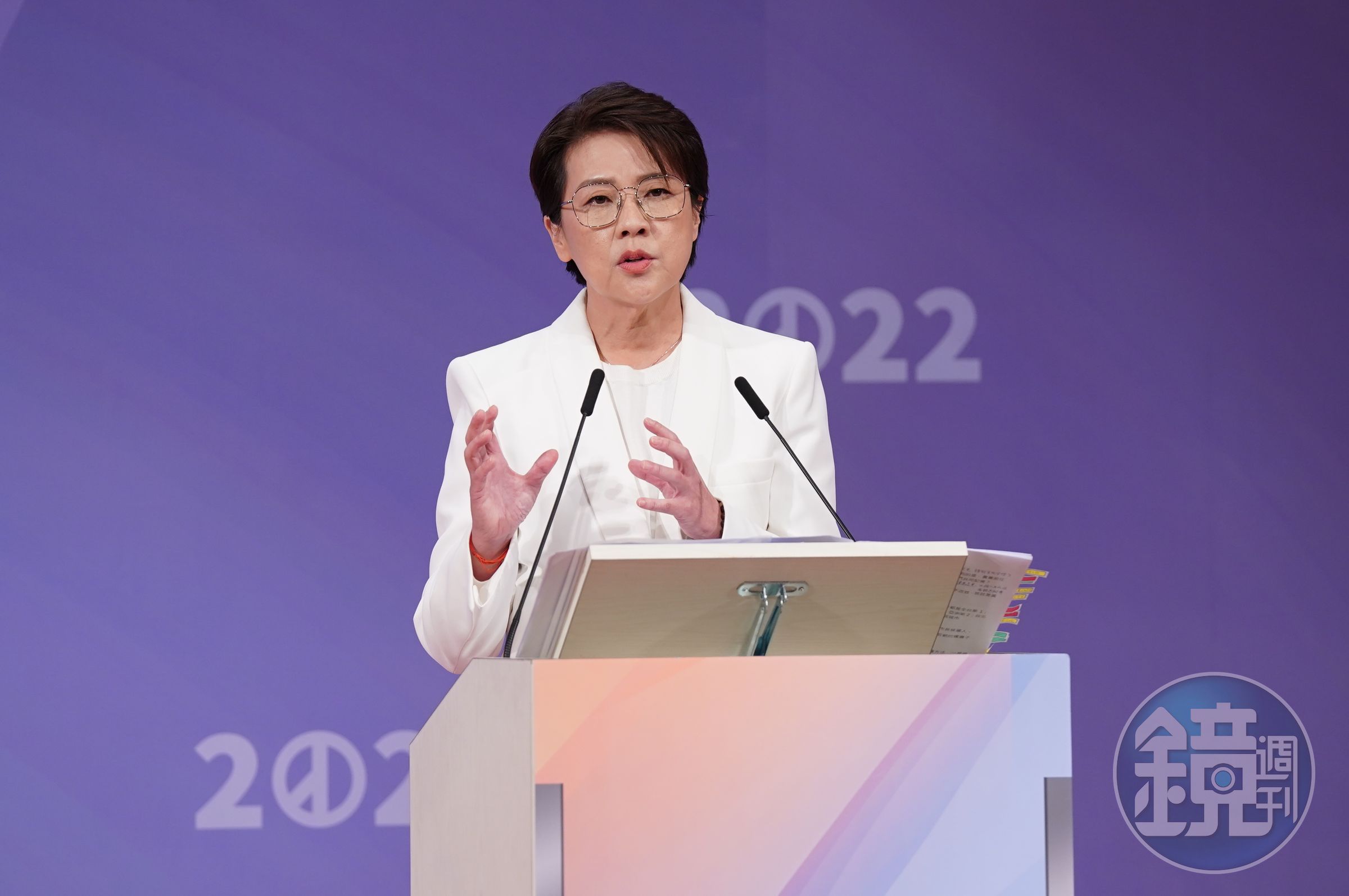 黃珊珊強調自己有議員、副市長歷練，是台北市長的即戰力。（主辦單位提供）