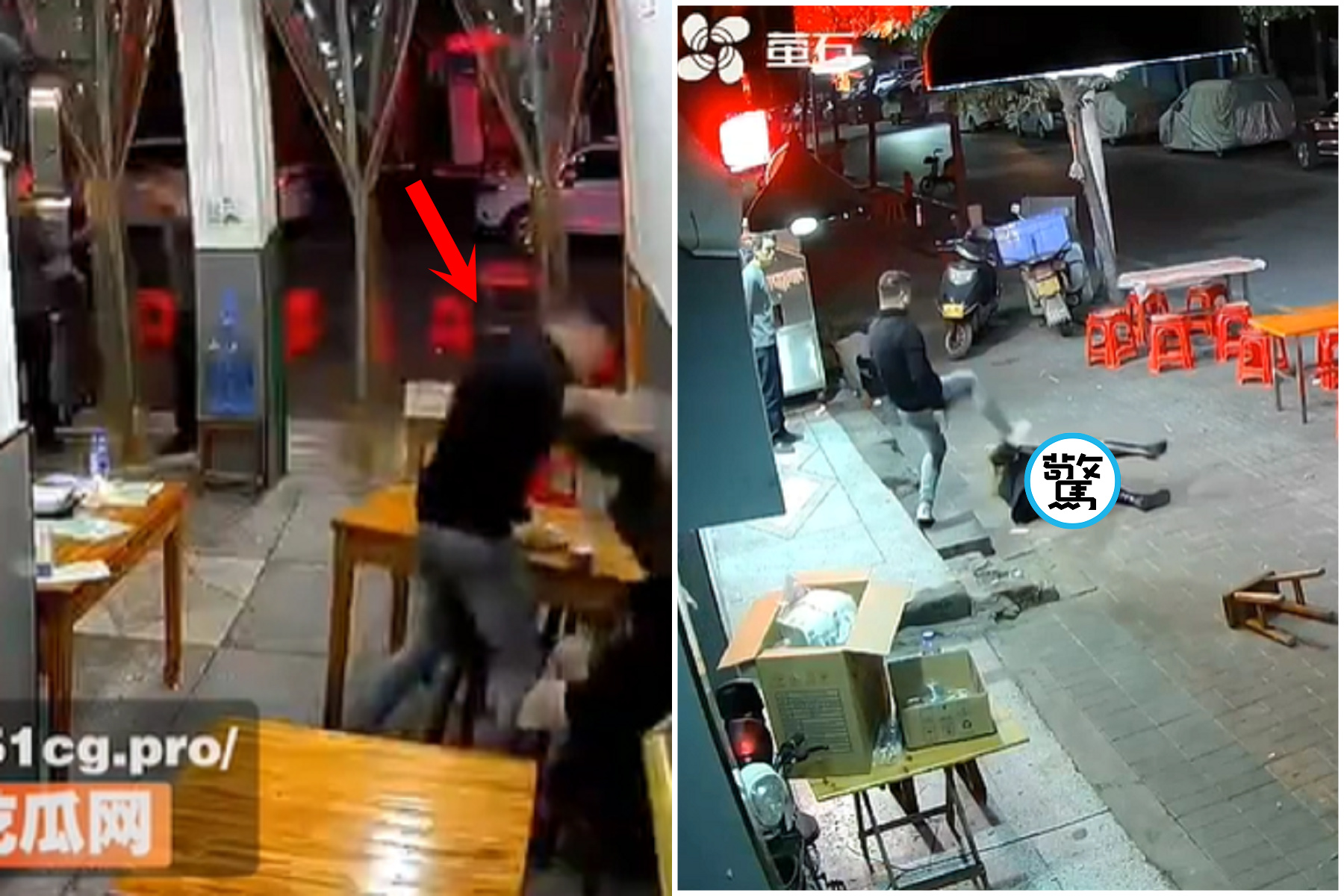 男吃宵夜暴打女友逼露底，連17耳光+拳打腳踢+摔地太惡毒。（翻自《51吃瓜網》）