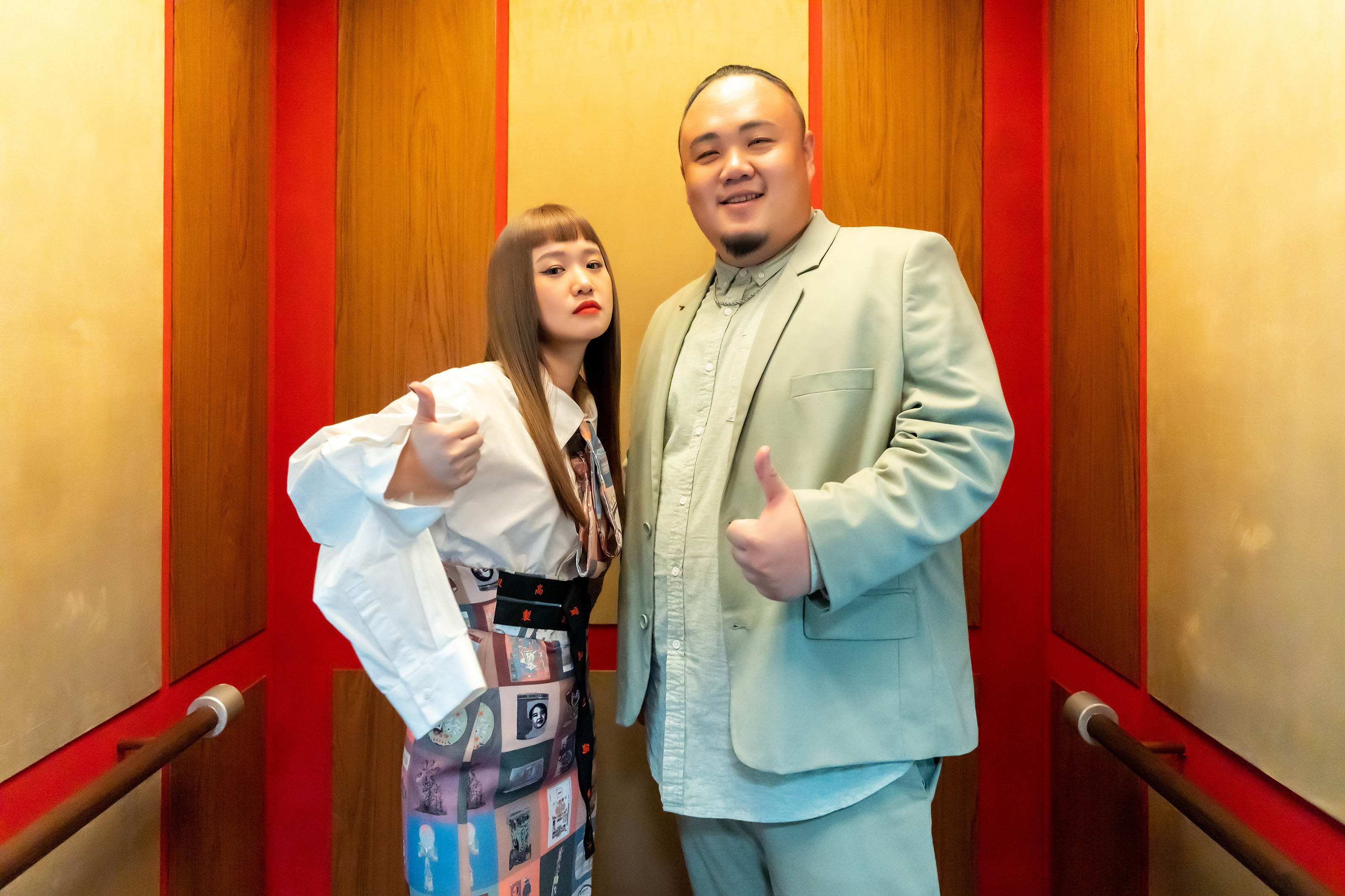 嚴正嵐推出主打歌〈低音轟隆隆〉，邀來頑童MJ116的大淵合作。（海蝶音樂提供）