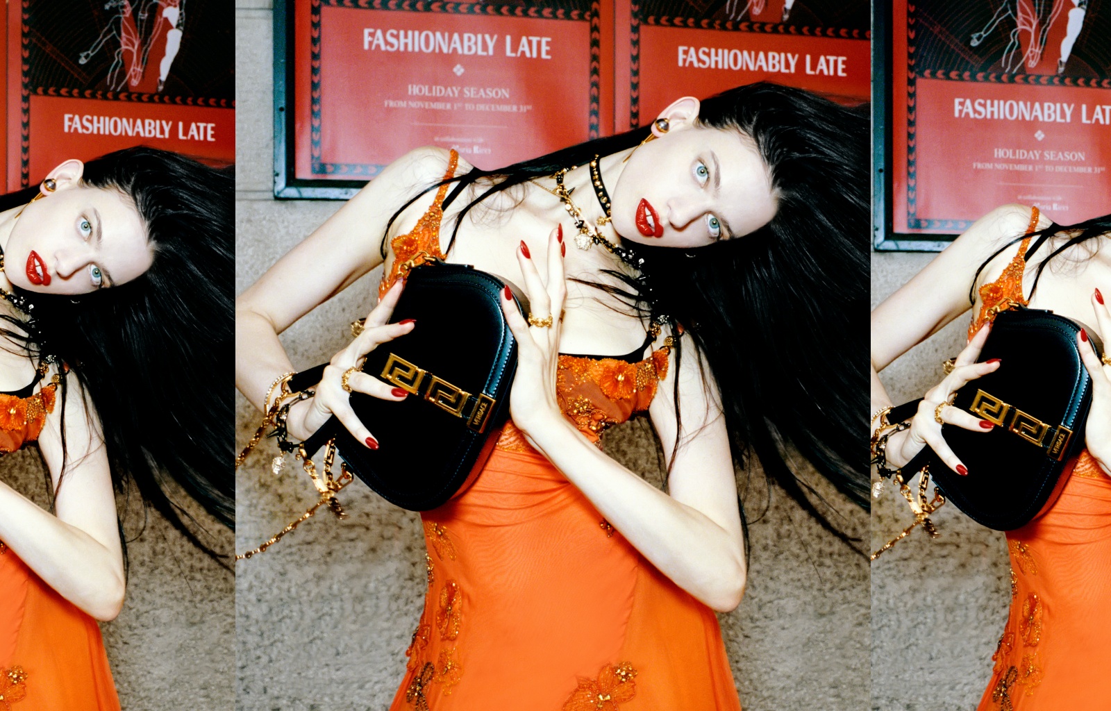 VERSACE形象廣告由首次與品牌合作的Lily McMenamy主演。（VERSACE提供）