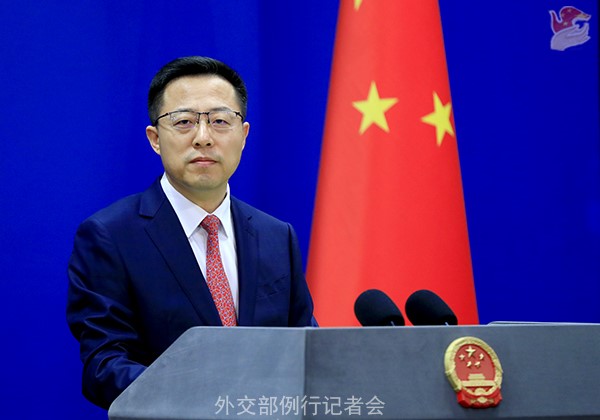 面對英國國貿副大臣訪台，趙立堅（圖）再次喊話停止台英官方交流。（翻攝自中國外交部官網）