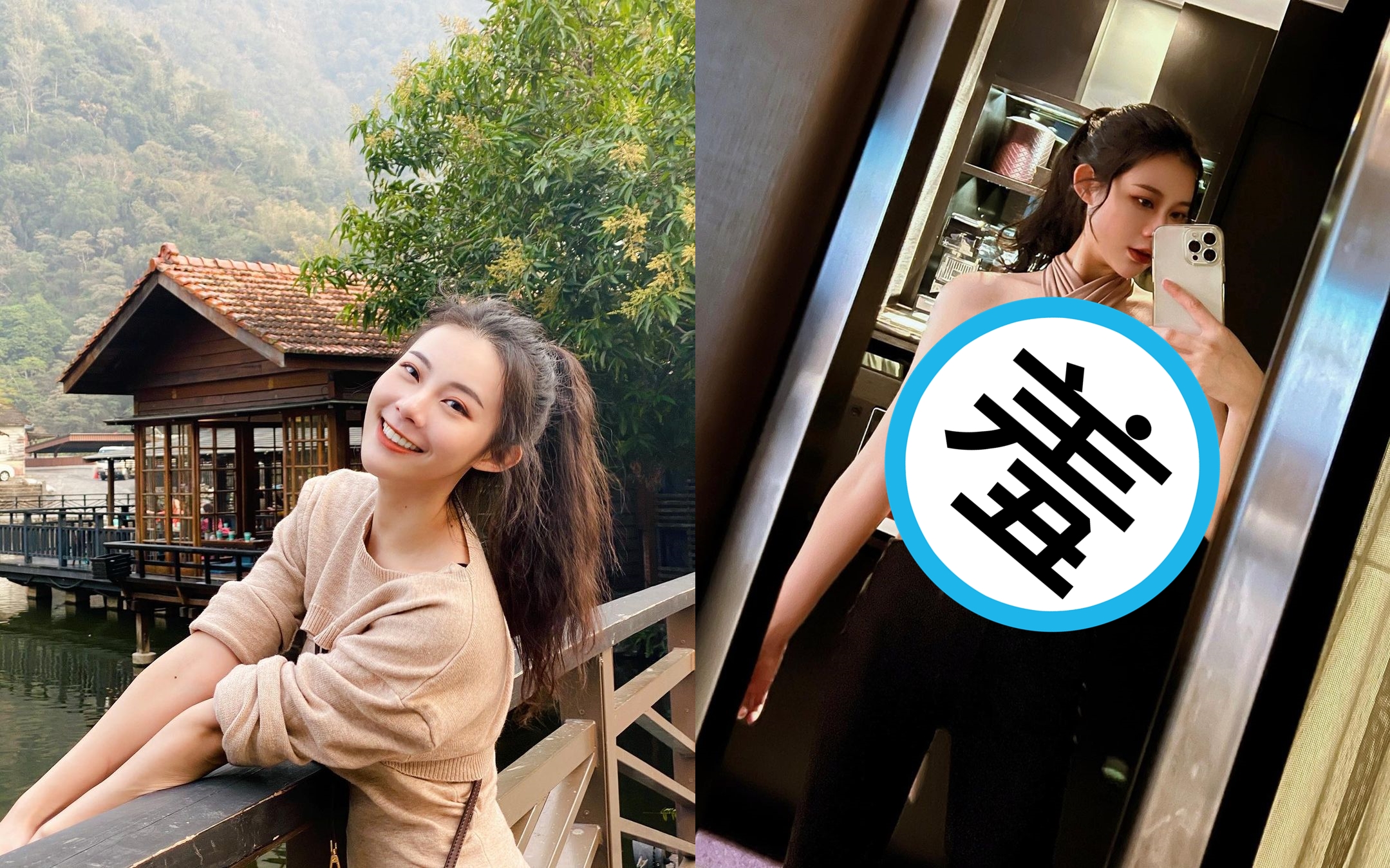 網紅張香香在IG釋出最新穿搭照，辣度破表。（翻攝IG @m40925）