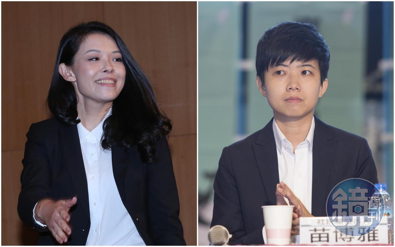 高虹安（左）再被爆出「小金庫」疑雲，苗博雅（右）昨天於臉書po文談及此事件。（合成照，本刊資料照）