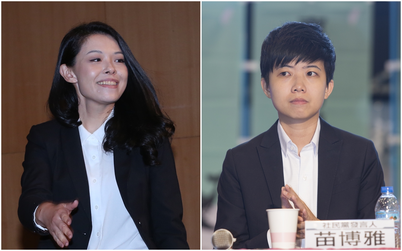 高虹安（左）再被爆出「小金庫」疑雲，苗博雅（右）昨天於臉書po文談及此事件。（合成照，本刊資料照）