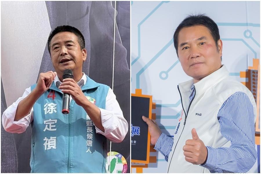 鍾東錦(右圖)陣營批評徐定禎(左圖)鼓吹台獨、每次選完就消聲匿跡。(翻攝自徐定禎、鍾東錦臉書)
