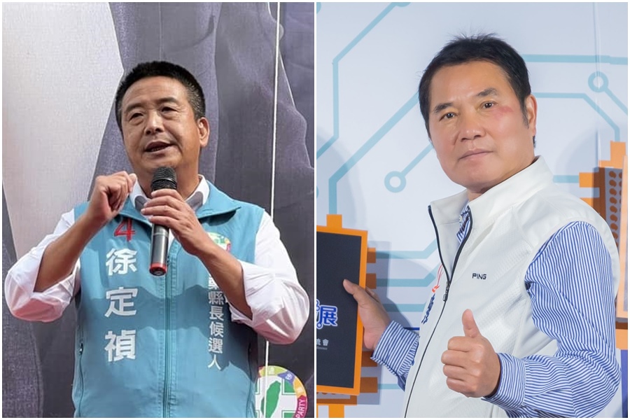 鍾東錦（右圖）陣營批評徐定禎（左圖）鼓吹台獨、每次選完就消聲匿跡。（翻攝自徐定禎、鍾東錦臉書）