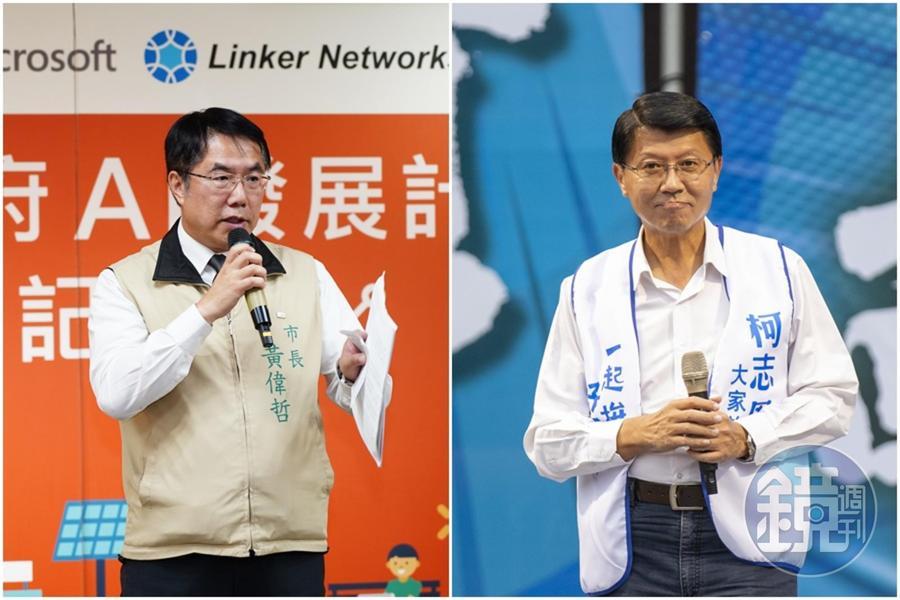 謝龍介（右圖）批台南投資環境不佳，黃偉哲（左圖）陣營反質疑謝為何增加投資不動產。（本刊資料照）