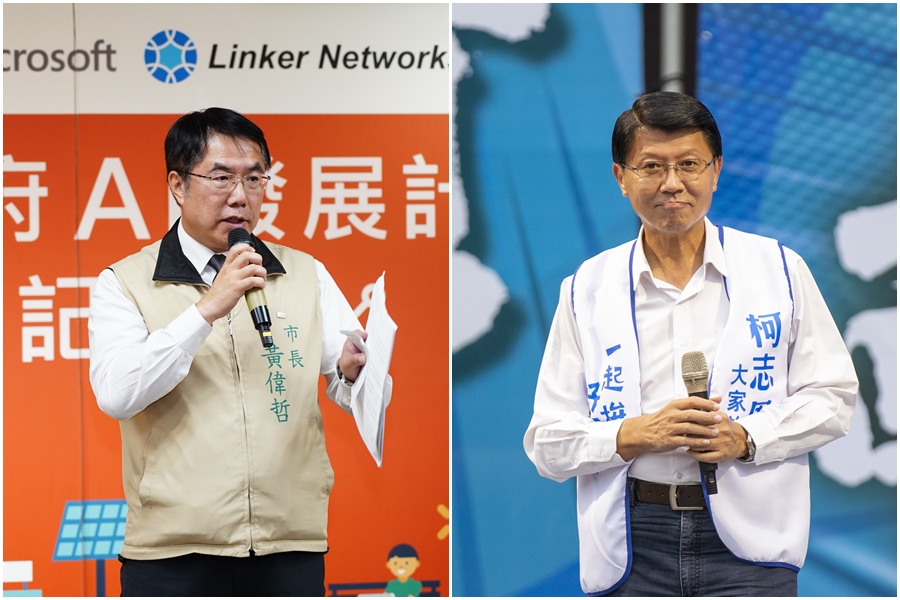 謝龍介（右圖）批台南投資環境不佳，黃偉哲（左圖）陣營反質疑謝為何增加投資不動產。（本刊資料照）