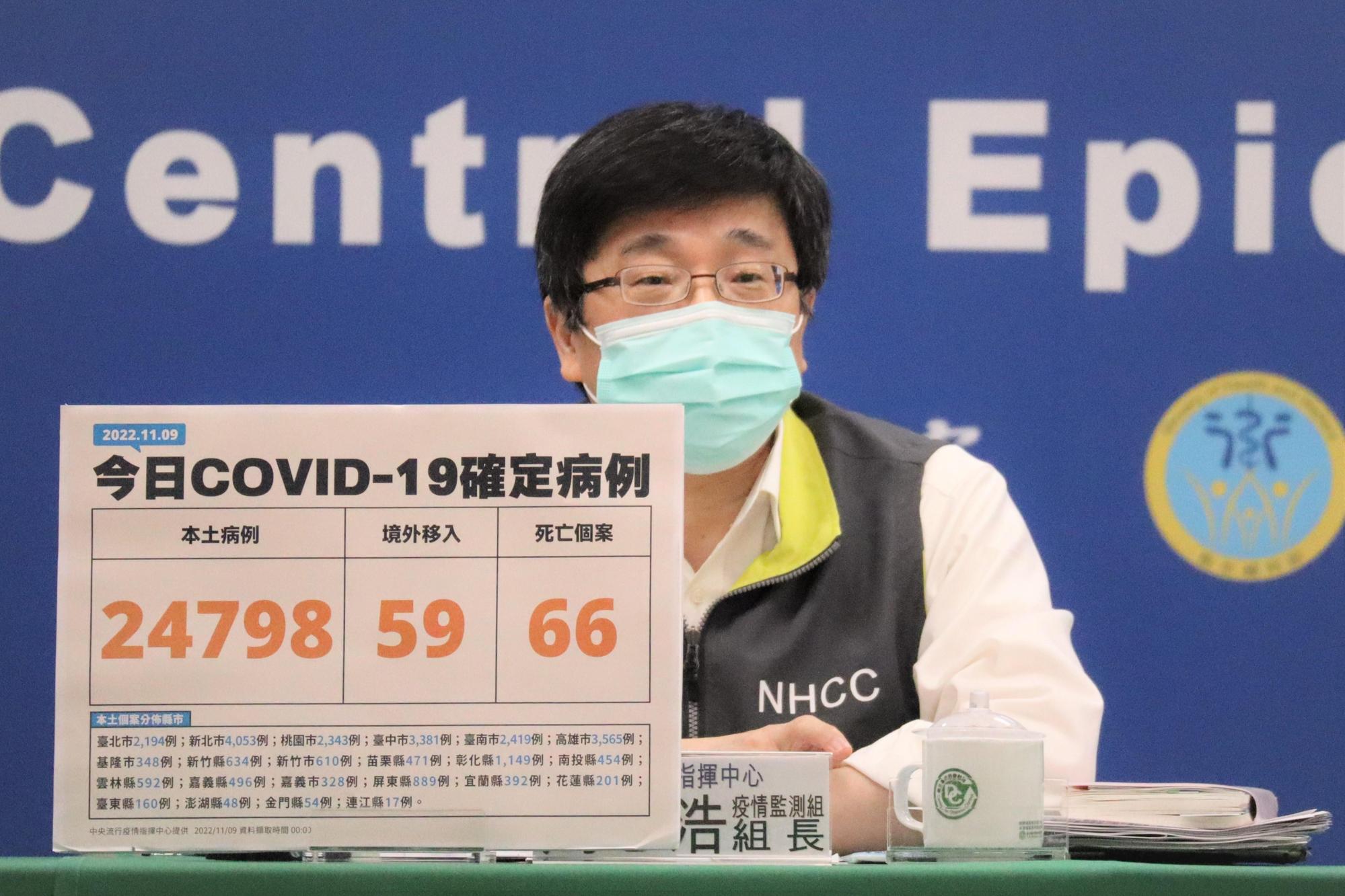 指揮中心宣布台灣疫情現況。(指揮中心提供)