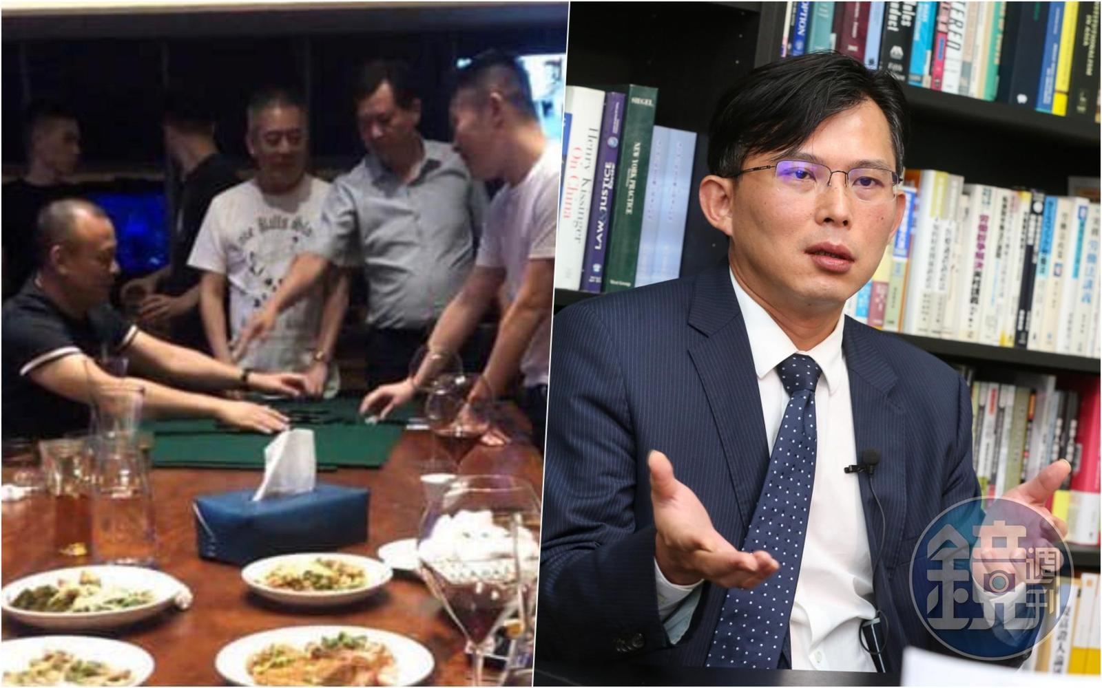 北市警偵查隊長林弘基被爆涉賭遭處分，前立委黃國昌（右）再點名警大校長陳檡文。（翻攝黃國昌臉書／本刊資料照）