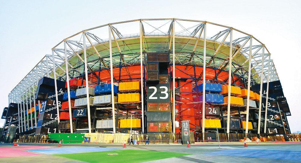 974體育場 Stadium 974。（翻攝自Al Sharq Twitter）