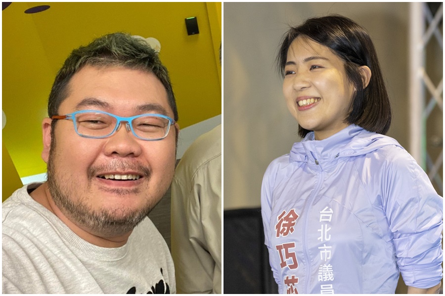 針對四叉貓（左）爆料蔣萬安參與晚宴「8人消費5萬元」，徐巧芯（右）還原當晚狀況。（左圖翻攝自四叉貓臉書，右圖本刊資料照）