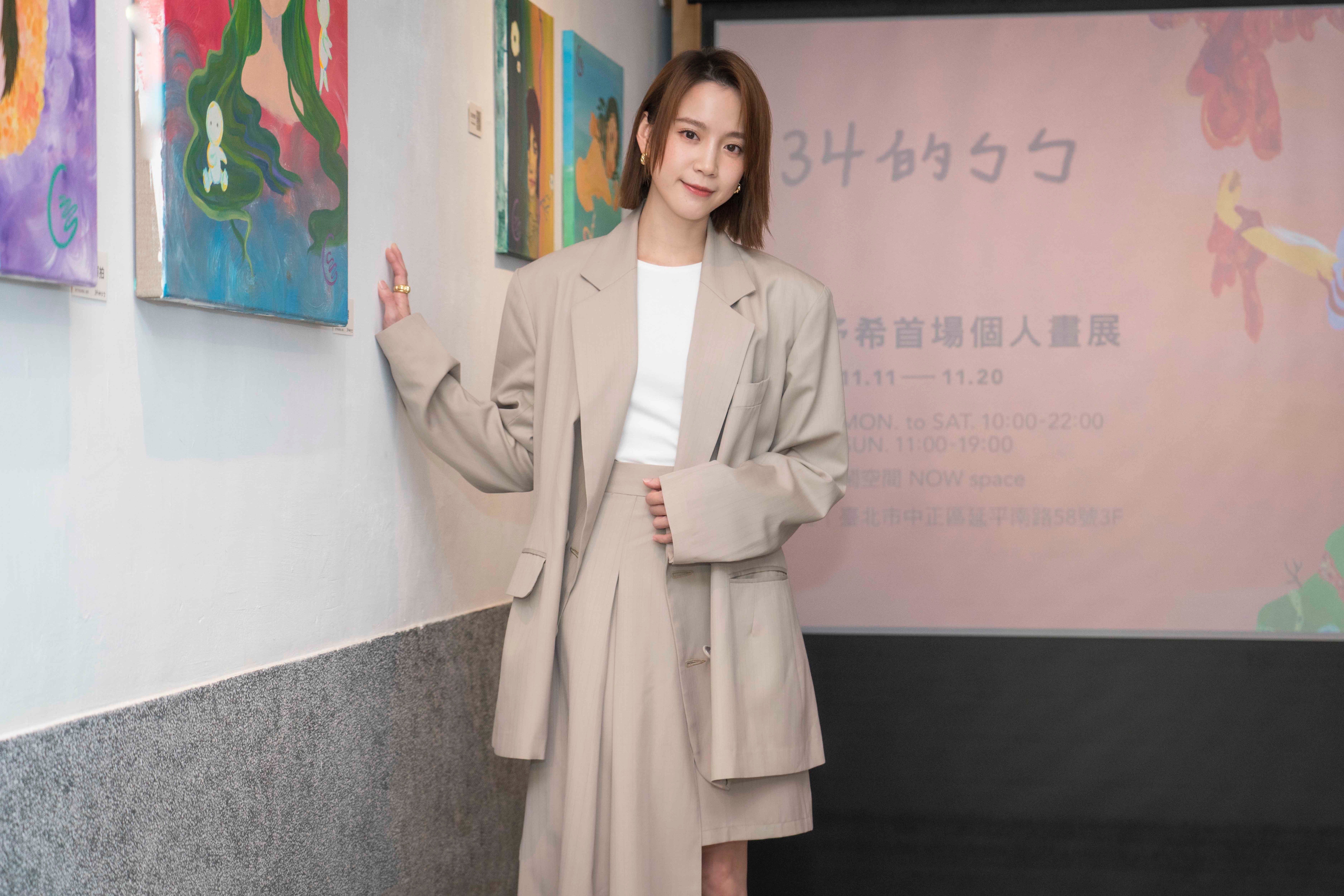 程予希多才多藝開畫展。（「34的ㄅㄅ」提供）