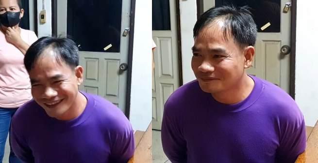 泰國一名男子不滿前妻交新男友，憤而向前妻新男友的下體開槍，被逮捕時還嘻皮笑臉表示：「我不是故意的。」(翻攝推特)