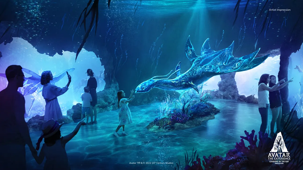 搶先一睹即將上映的《阿凡達：水之道》中奇幻海洋生物Ilu的藝術雕塑。（Klook提供） 