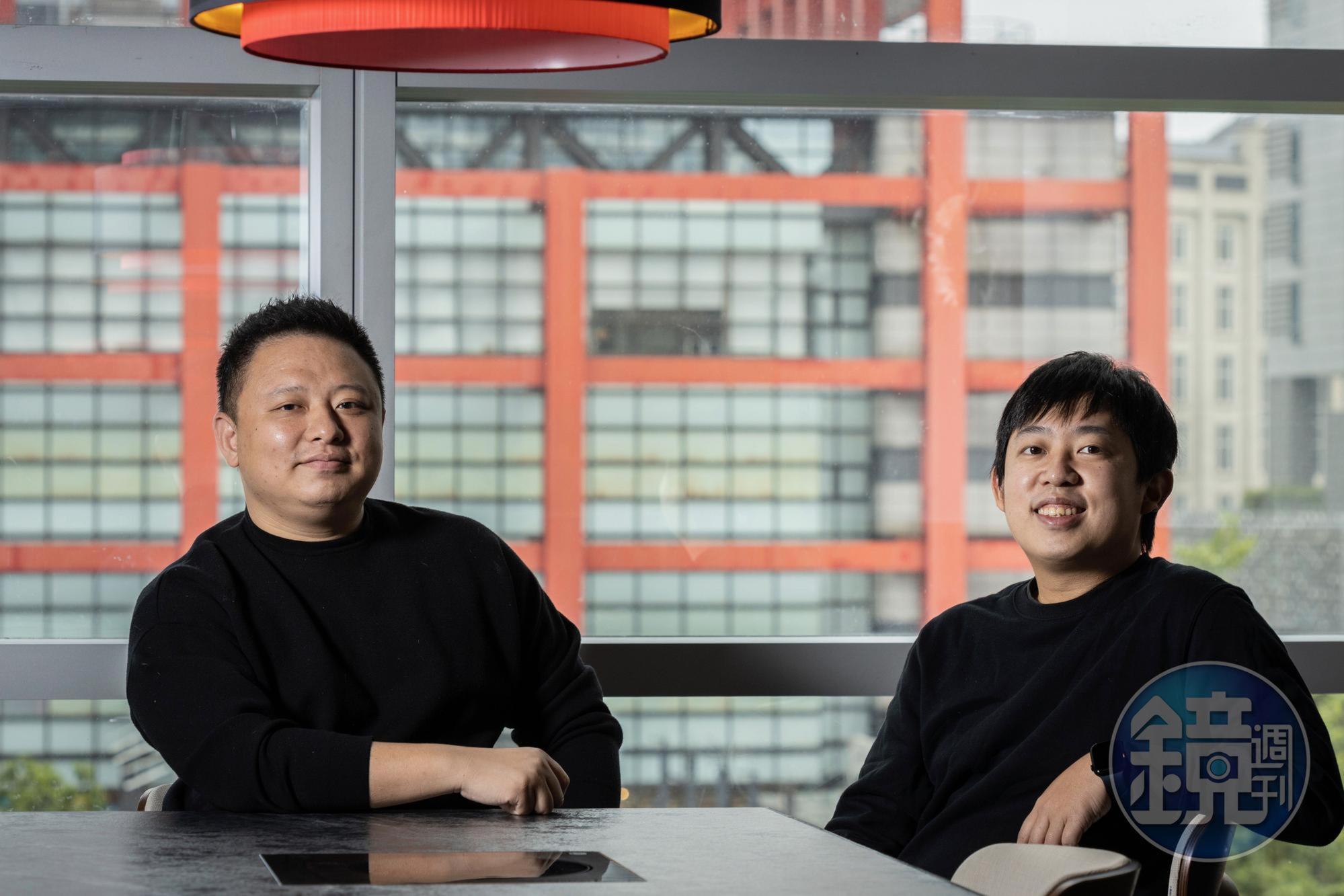 常客周世傑（左）與「八和和牛燒肉」老闆陳彥豪（右）一起投資接班，注入年輕人視角，打造黑武士特色老火鍋。