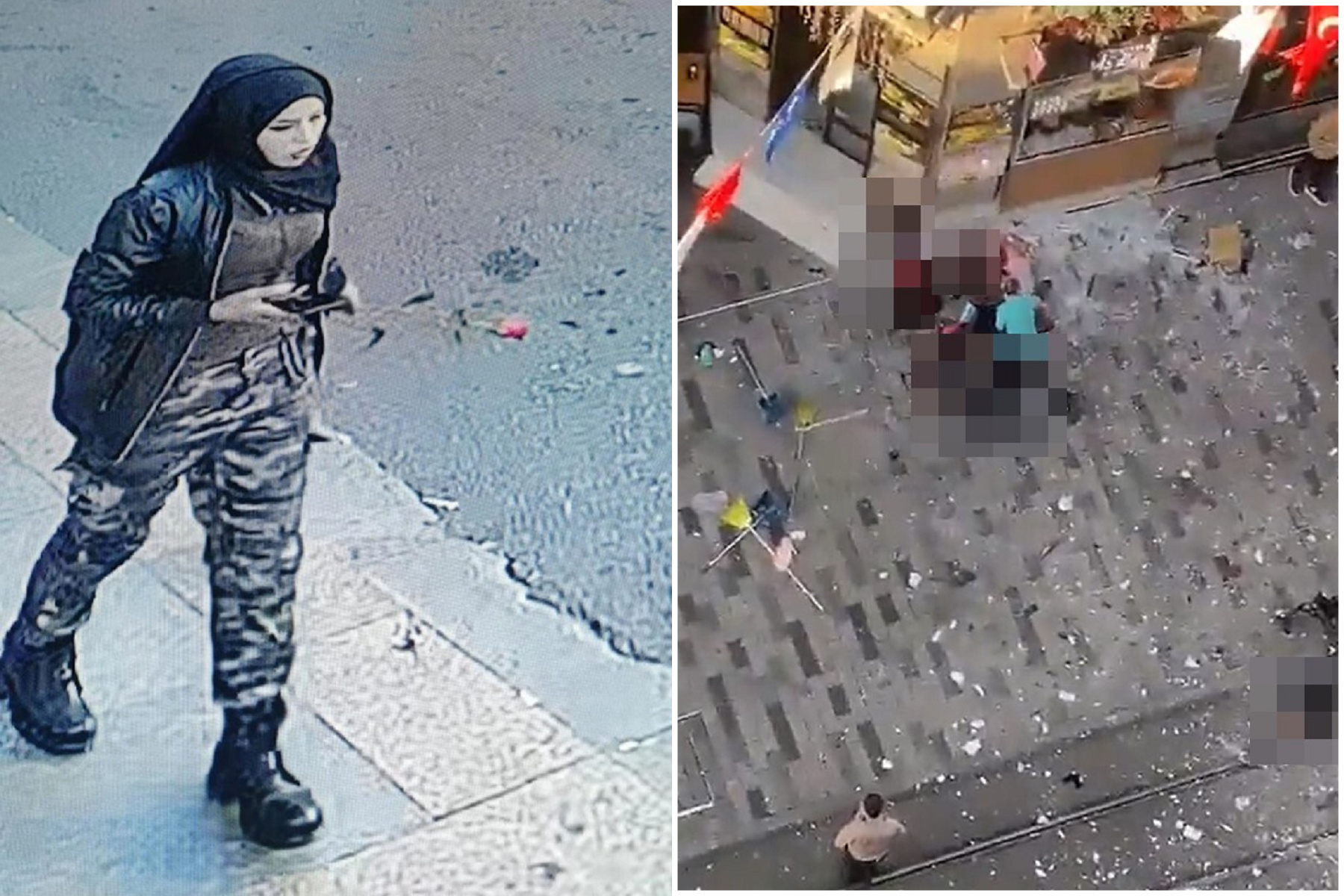 驚悚影片曝光！土耳其市中心爆炸6死81傷，「玫瑰女」疑為恐攻份子。（翻自《太陽報》）