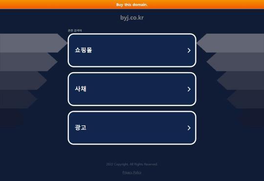 裴勇俊的個人官網已消失。（截圖自byj.co.kr)