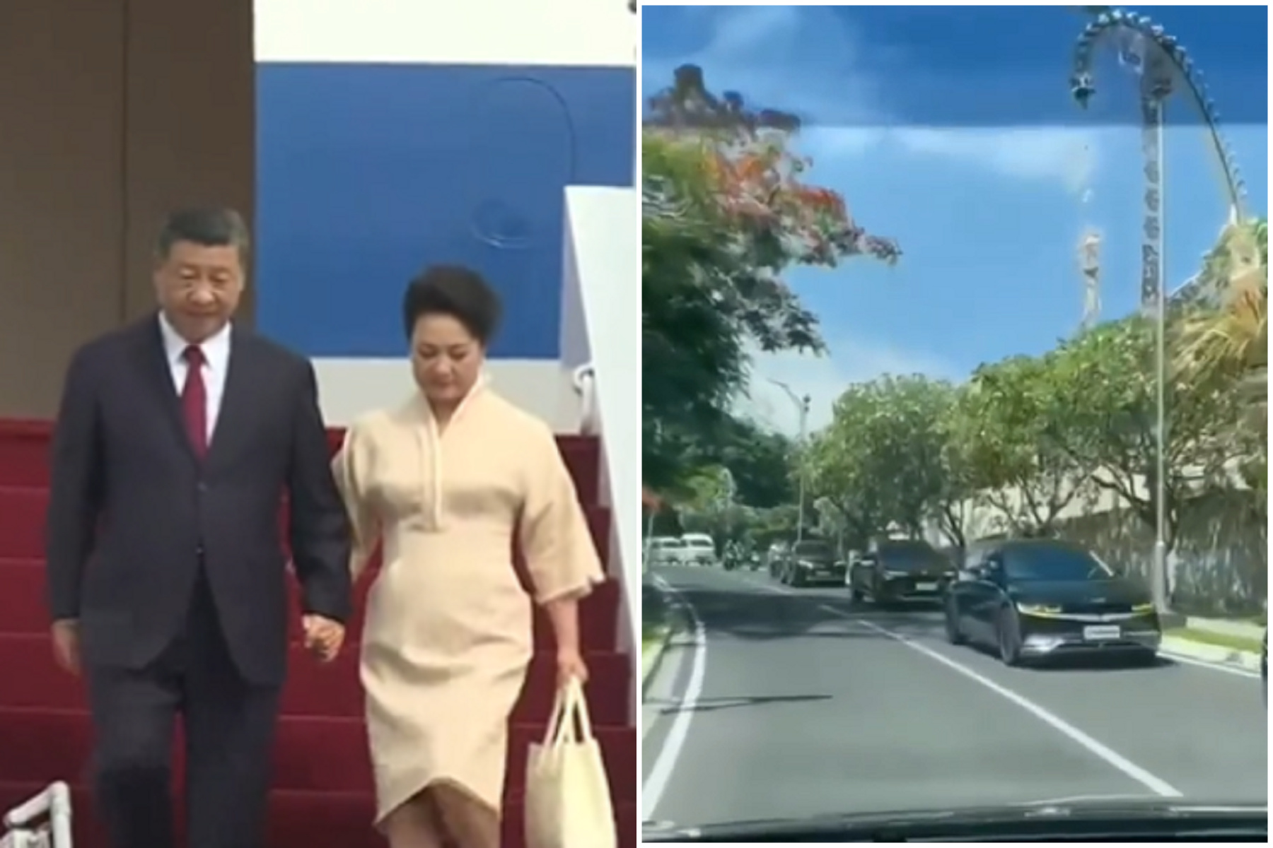 習近平抵峇里島，自帶「防彈大車隊」讓人驚呆！傍晚會晤拜登聚焦台海。（翻自推特+IG）