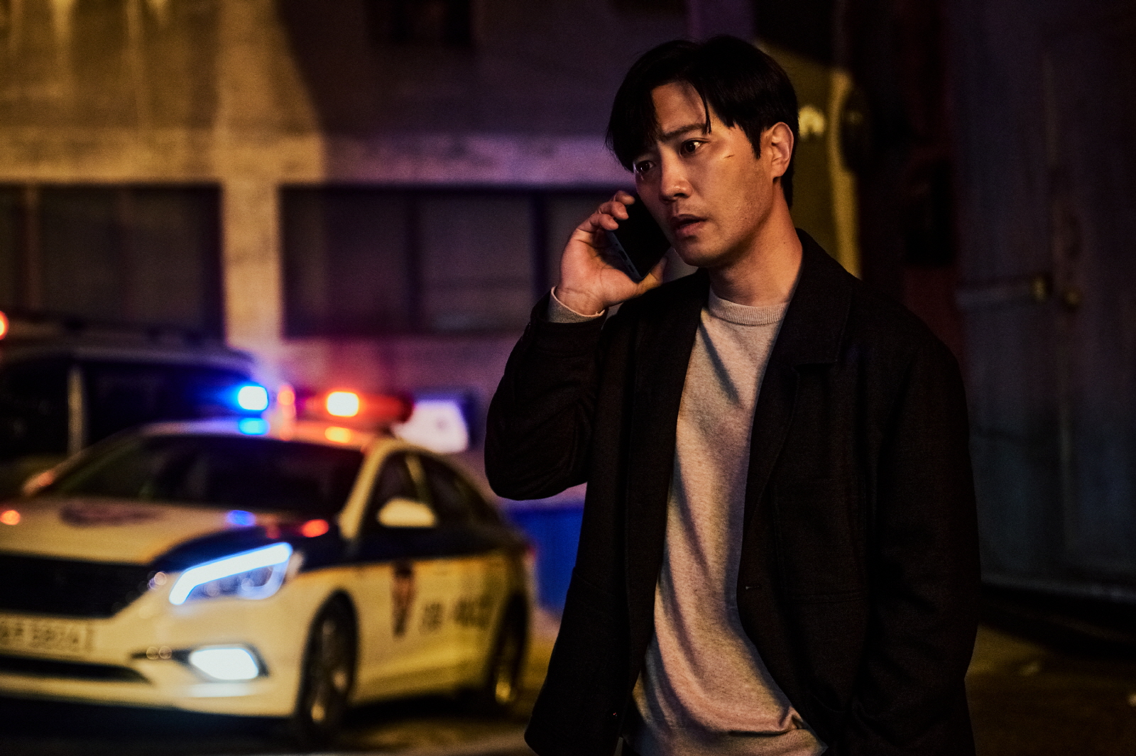 晉久拍《舊案尋兇》時同時在拍另一部,體力消耗太大一度生病。(Disney+提供)