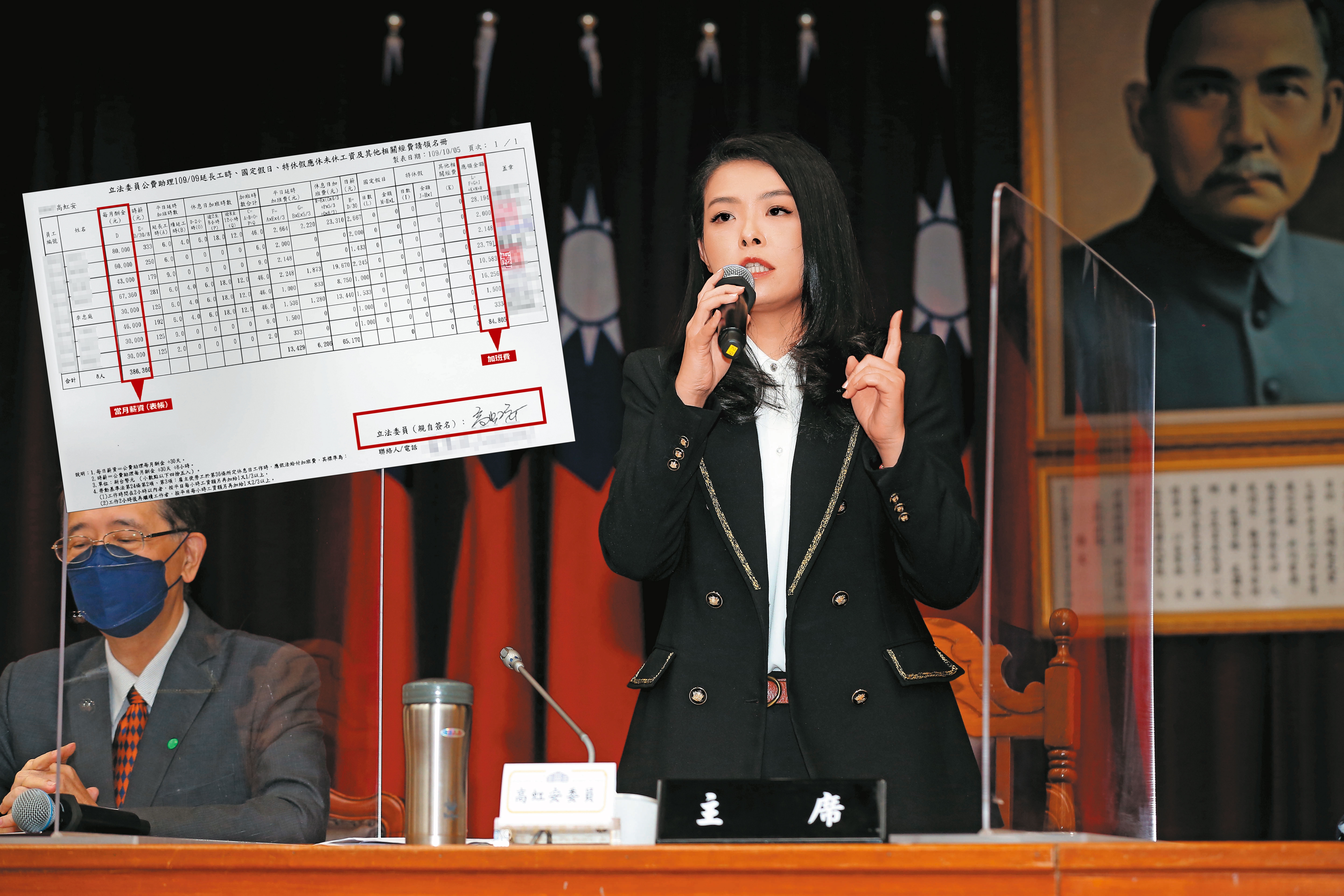 高虹安涉嫌詐領助理費案情升高,本刊取得吹哨者提供的25個內部祕密檔案,揭露她不只涉詐加班費,連助理薪資差額也都被要求繳回辦公室的公積金,金額逾60萬元。