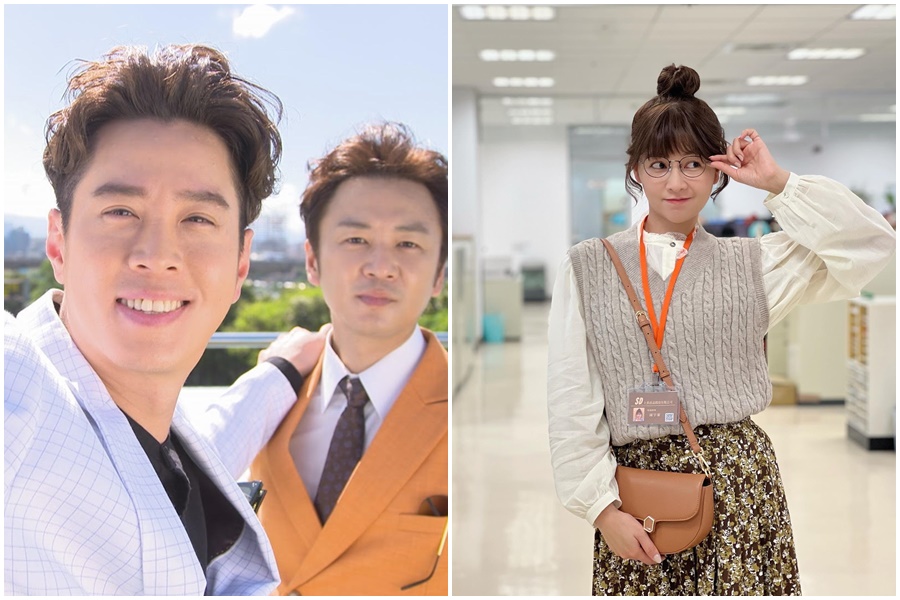 謝京穎（右）演出「免洗筷女孩」，模樣可愛深受觀眾喜歡。吳東諺西服出場超吸睛，和張書偉一起帥氣回歸！（民視提供）