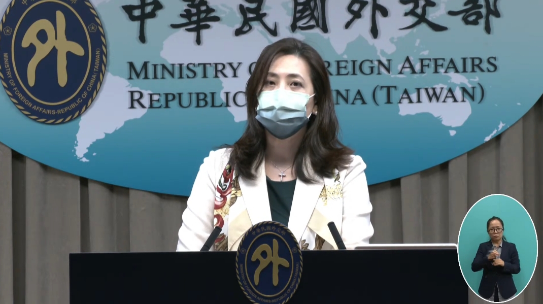 外交部發言人歐江安今（15日）在外交部例行記者會回答媒體提問。（翻攝自外交部YT頻道）