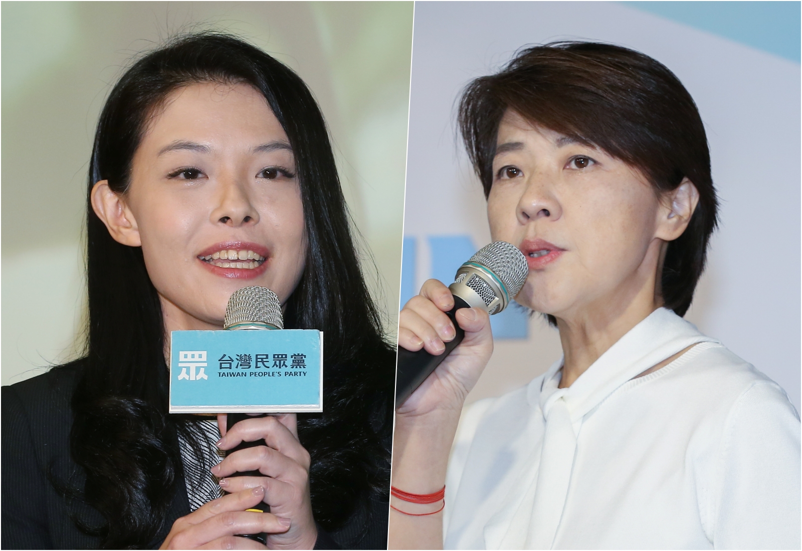 民眾黨立委高虹安（左）捲入助理費爭議，台北市長候選人黃珊珊（右）表示若有證據就送檢調處理。（本刊資料照）