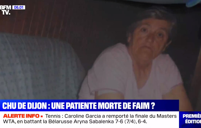 遭餓死的老婦家屬將控告醫院疏失，導致母親死亡。（翻攝自BFM電視台）